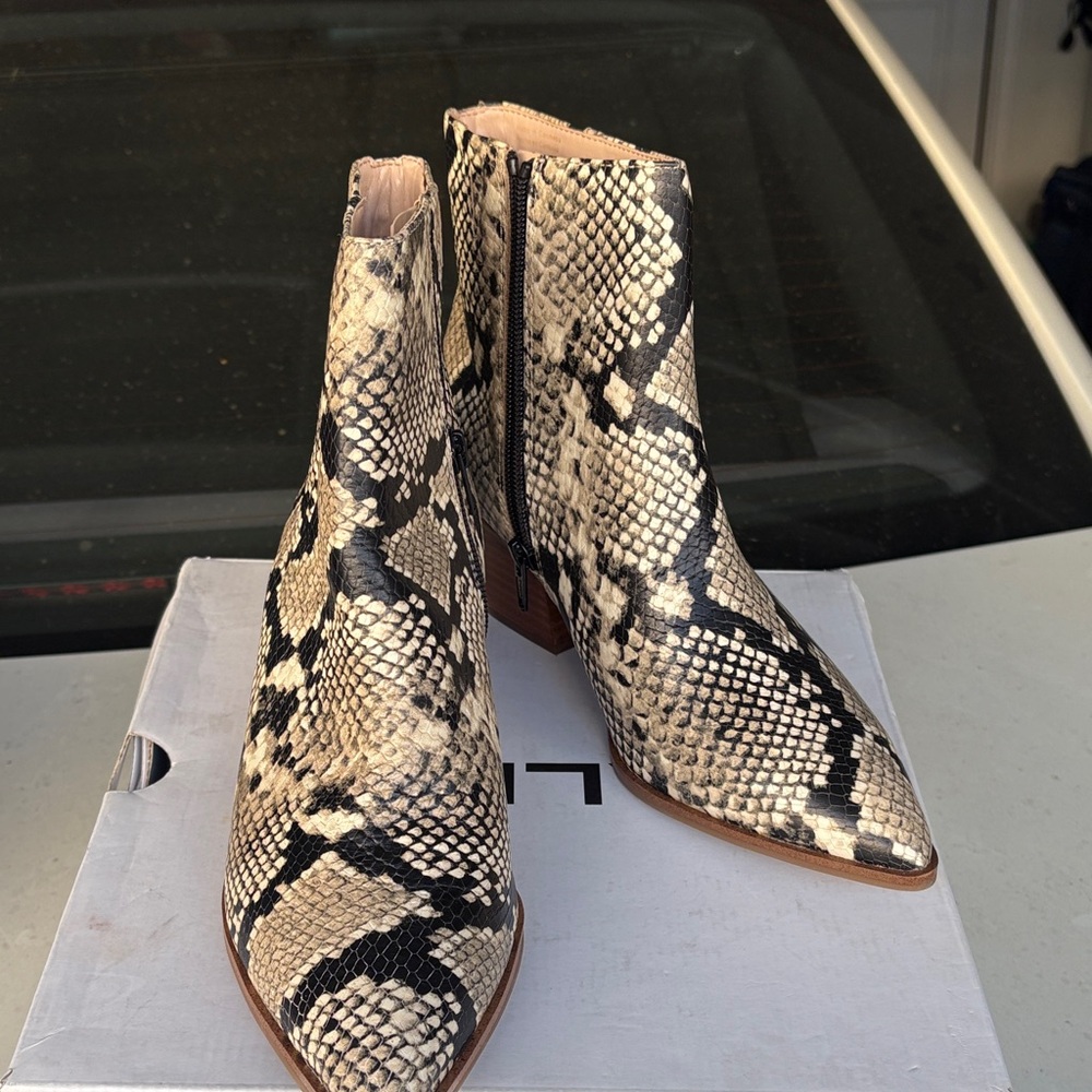Snakeskin Ankle Boots